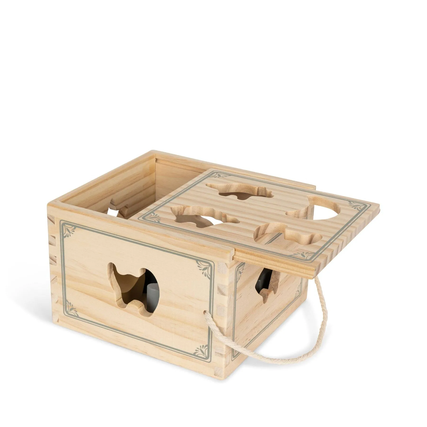 Konges Sløjd Wooden Dino Shape Sorter