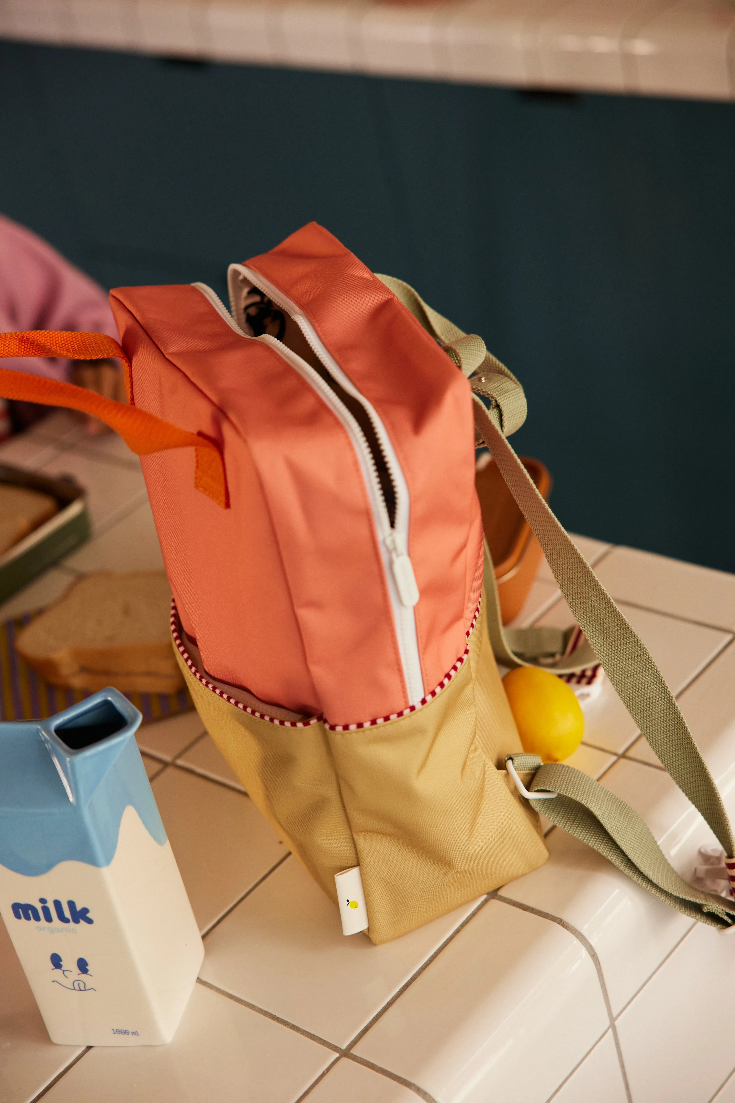 Large Backpack Wonders | Coral Pink   Reed Green