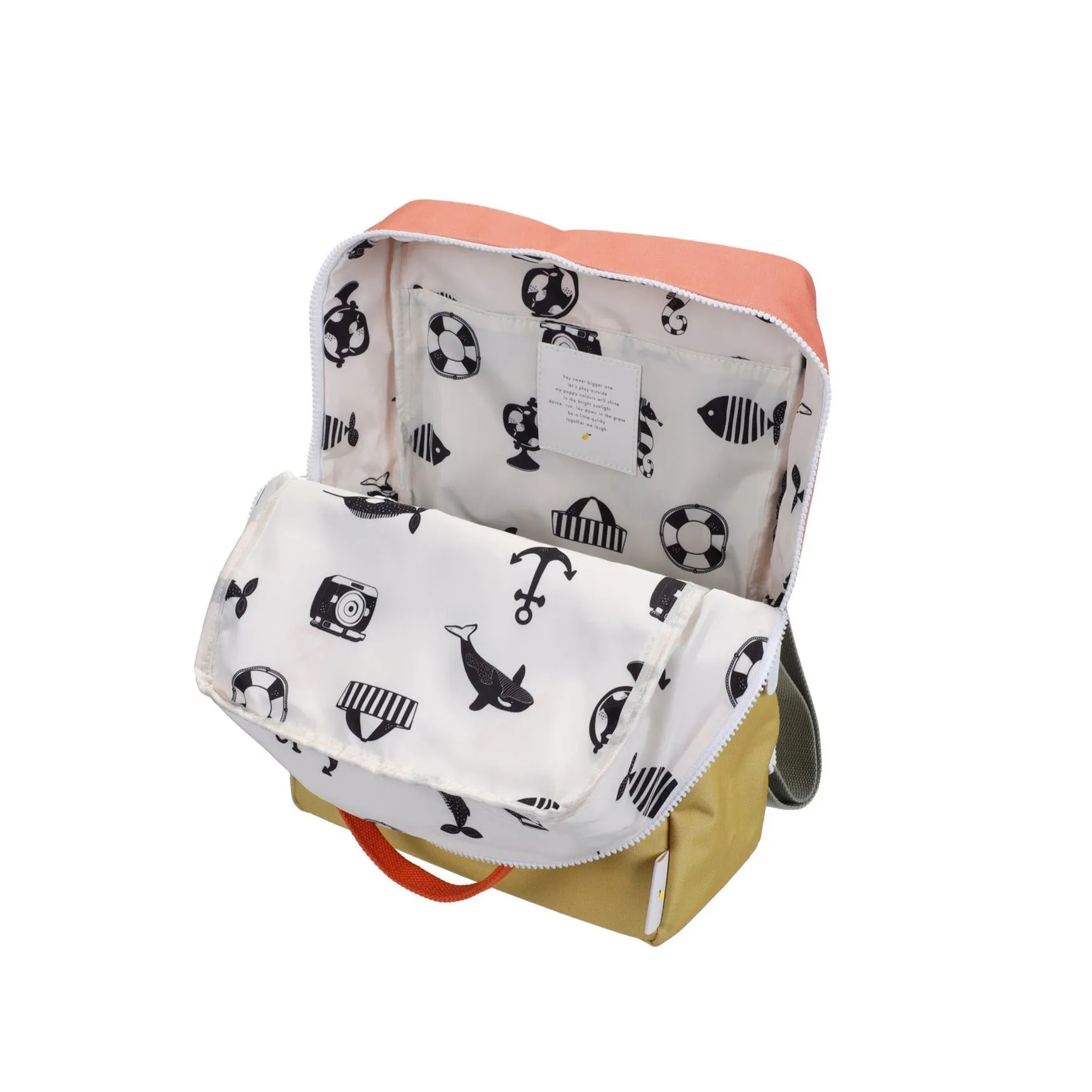 Large Backpack Wonders | Coral Pink   Reed Green