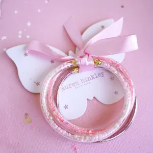 Lauren Hinkley Bracelet | Pastel Pink Glitter 3 Pack