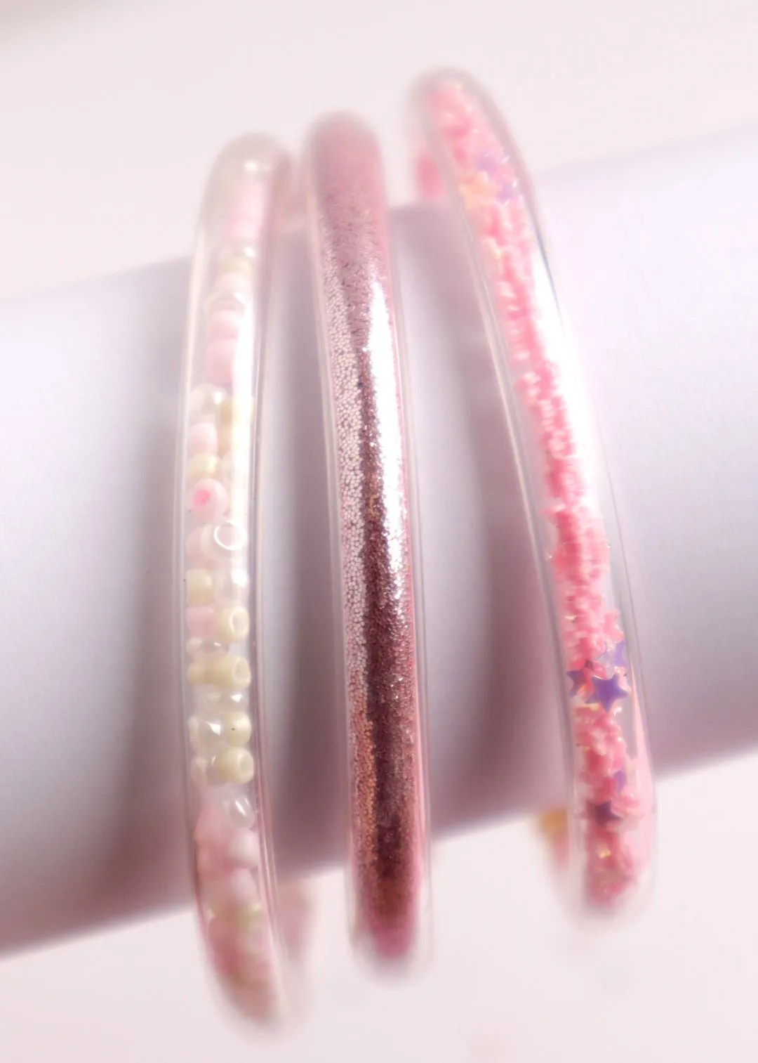 Lauren Hinkley Bracelet | Pastel Pink Glitter 3 Pack