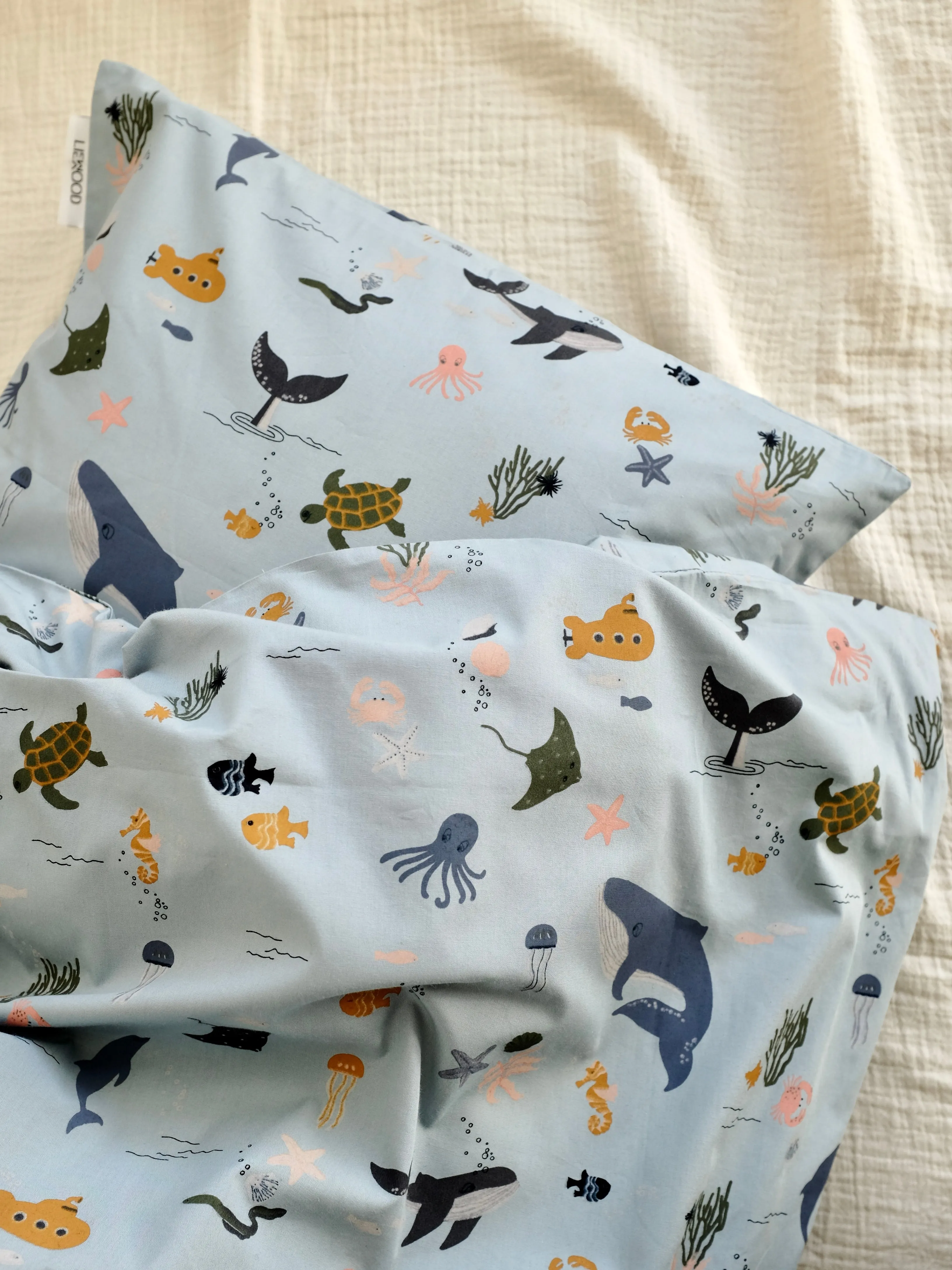 Liewood Bedding - Sea Creature Mix - Single Danish
