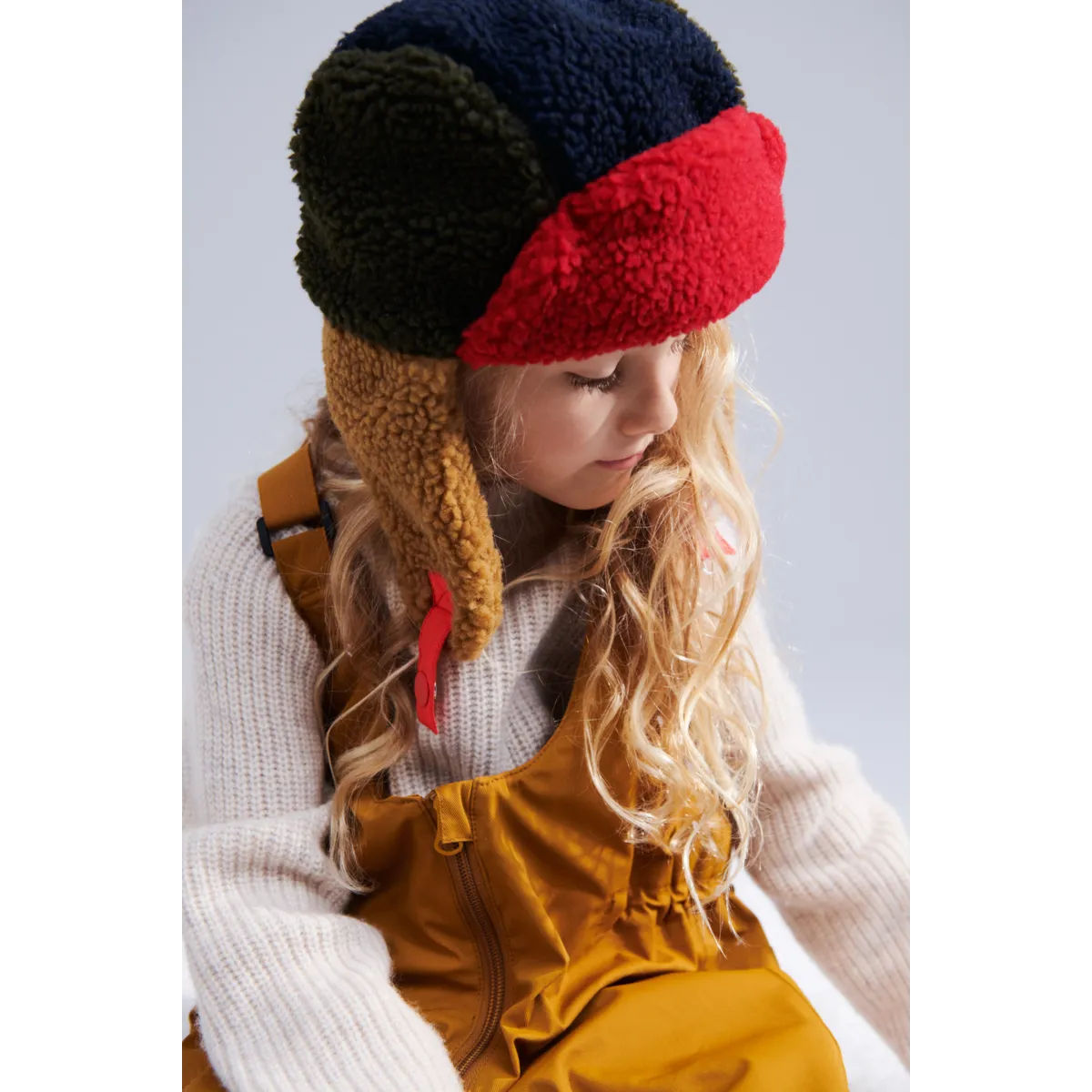 Liewood Bravo Pile Hat | Army Brown Multi 3-6Y