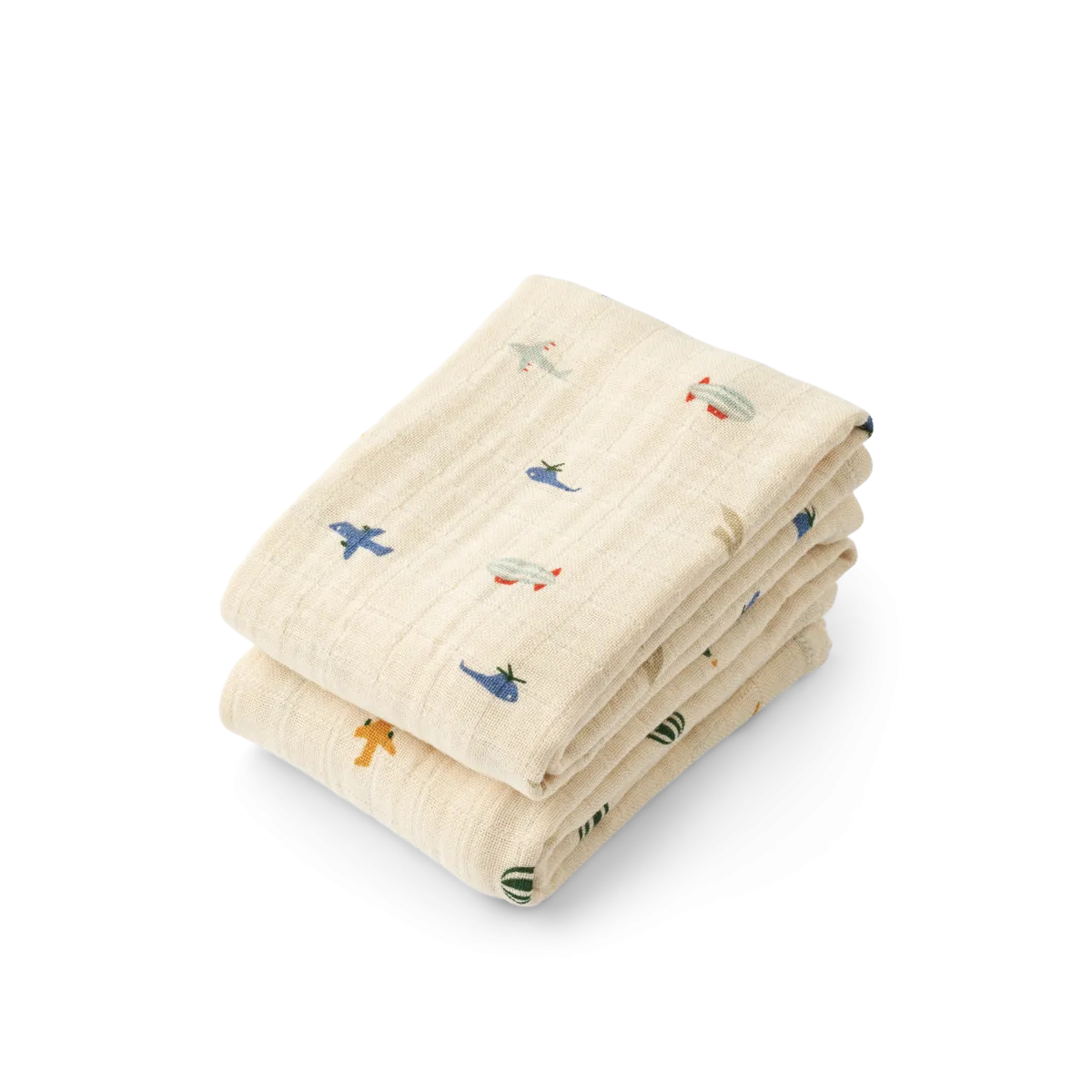 Liewood Lewis Muslin Cloth - Aviator Ecru 2 Pack