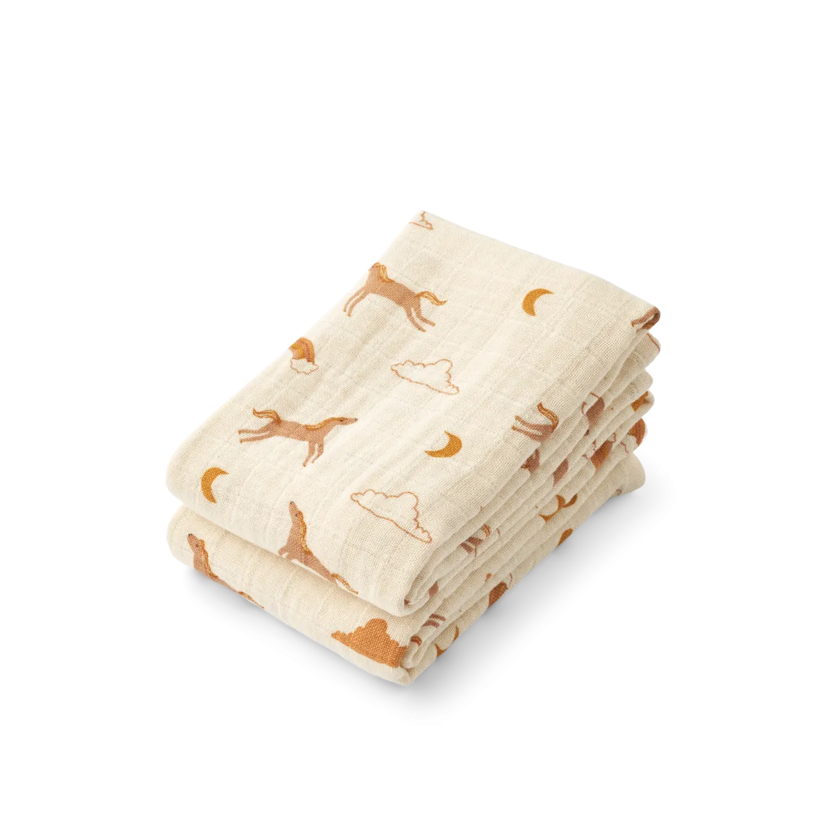 Liewood Lewis Muslin Cloth - Dream Ecru 2 Pack