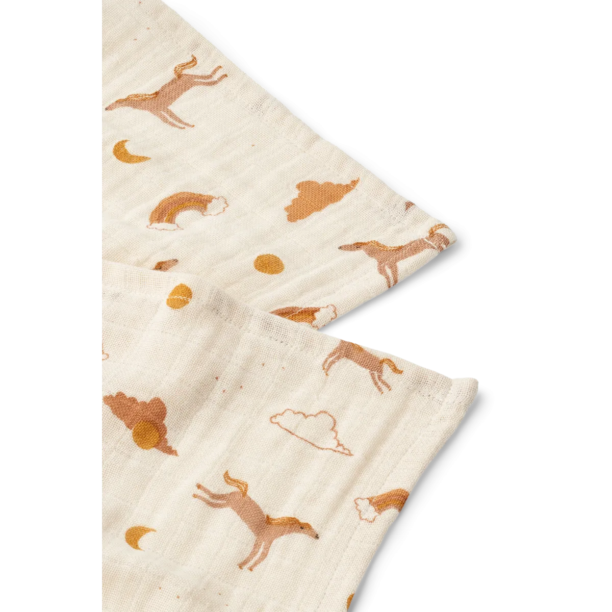 Liewood Lewis Muslin Cloth - Dream Ecru 2 Pack