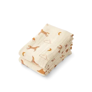 Liewood Lewis Muslin Cloth - Dream Ecru 2 Pack