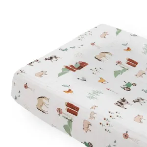 Little Unicorn Changing Pad Cover / Bassinet Sheet | Farmyard