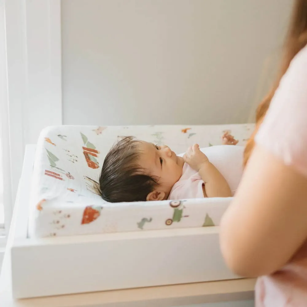 Little Unicorn Changing Pad Cover / Bassinet Sheet | Farmyard