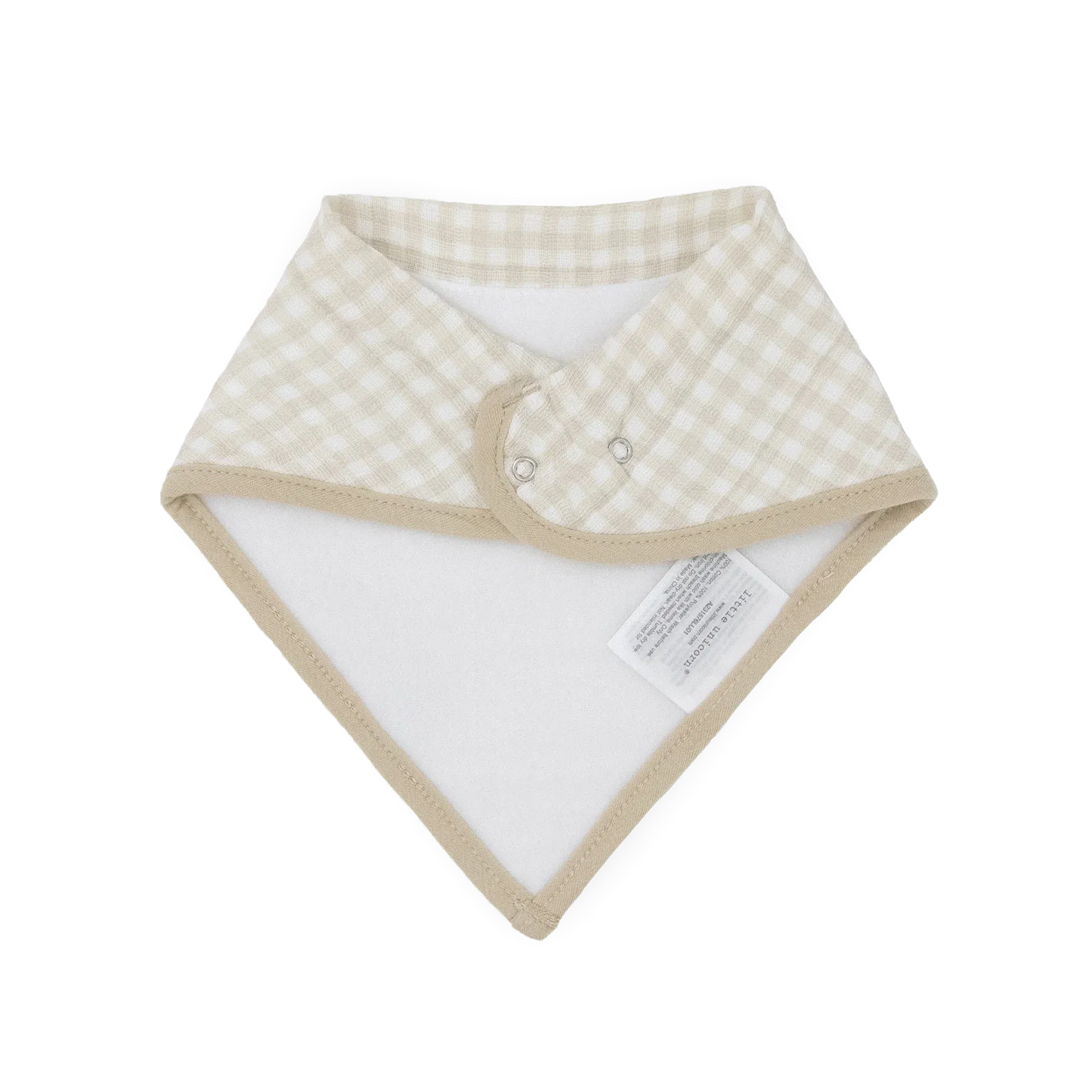 Little Unicorn Fleece Bandana Bib 4 Pack | Taupe Cross