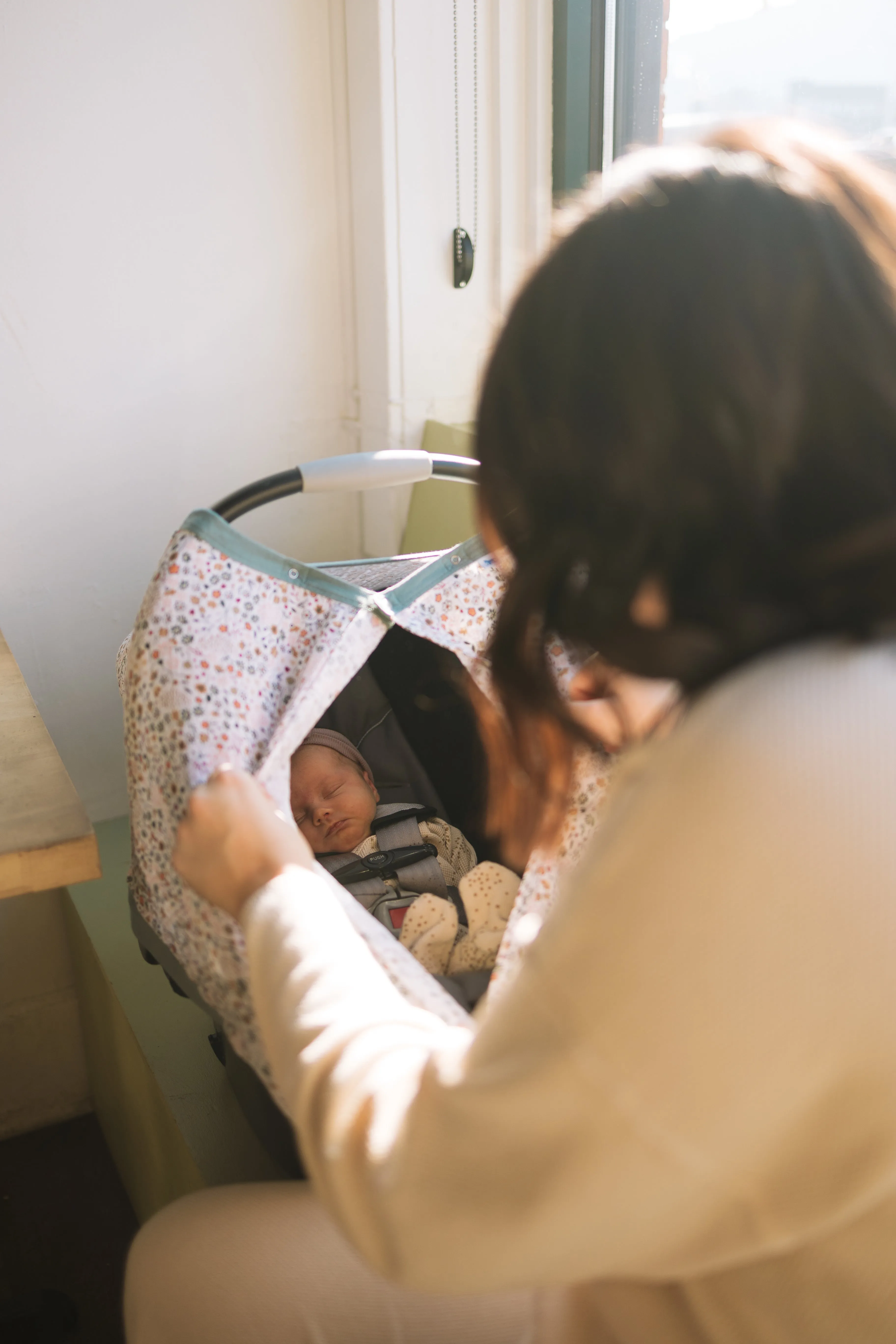 Little Unicorn Muslin Car Seat Canopy V2 | Pressed Petals