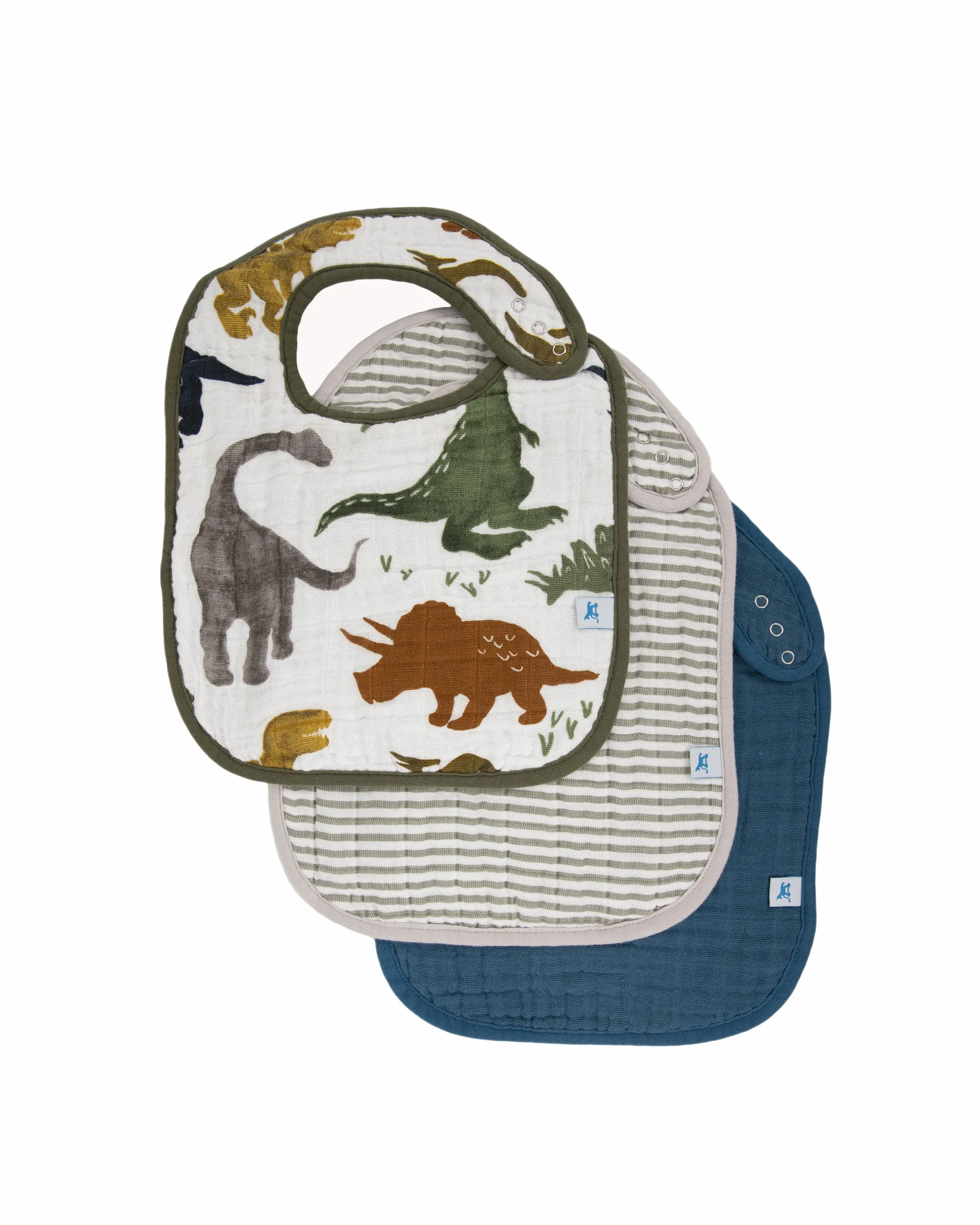 Little Unicorn Muslin Classic Bib 3 Pack | Dino Friends