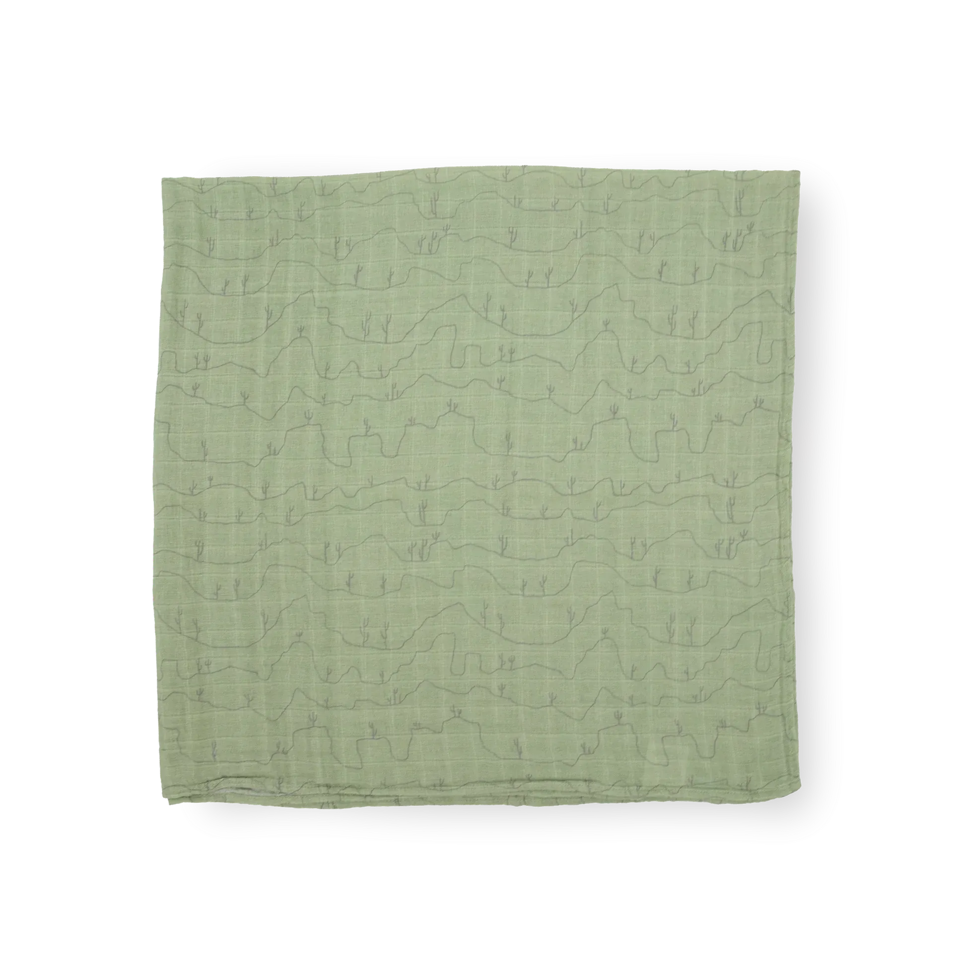 Little Unicorn Single Cotton Muslin Swaddle | Cactus Lines