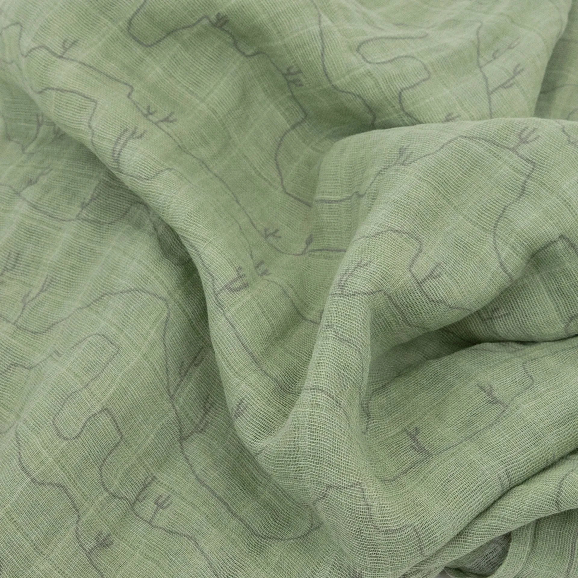 Little Unicorn Single Cotton Muslin Swaddle | Cactus Lines