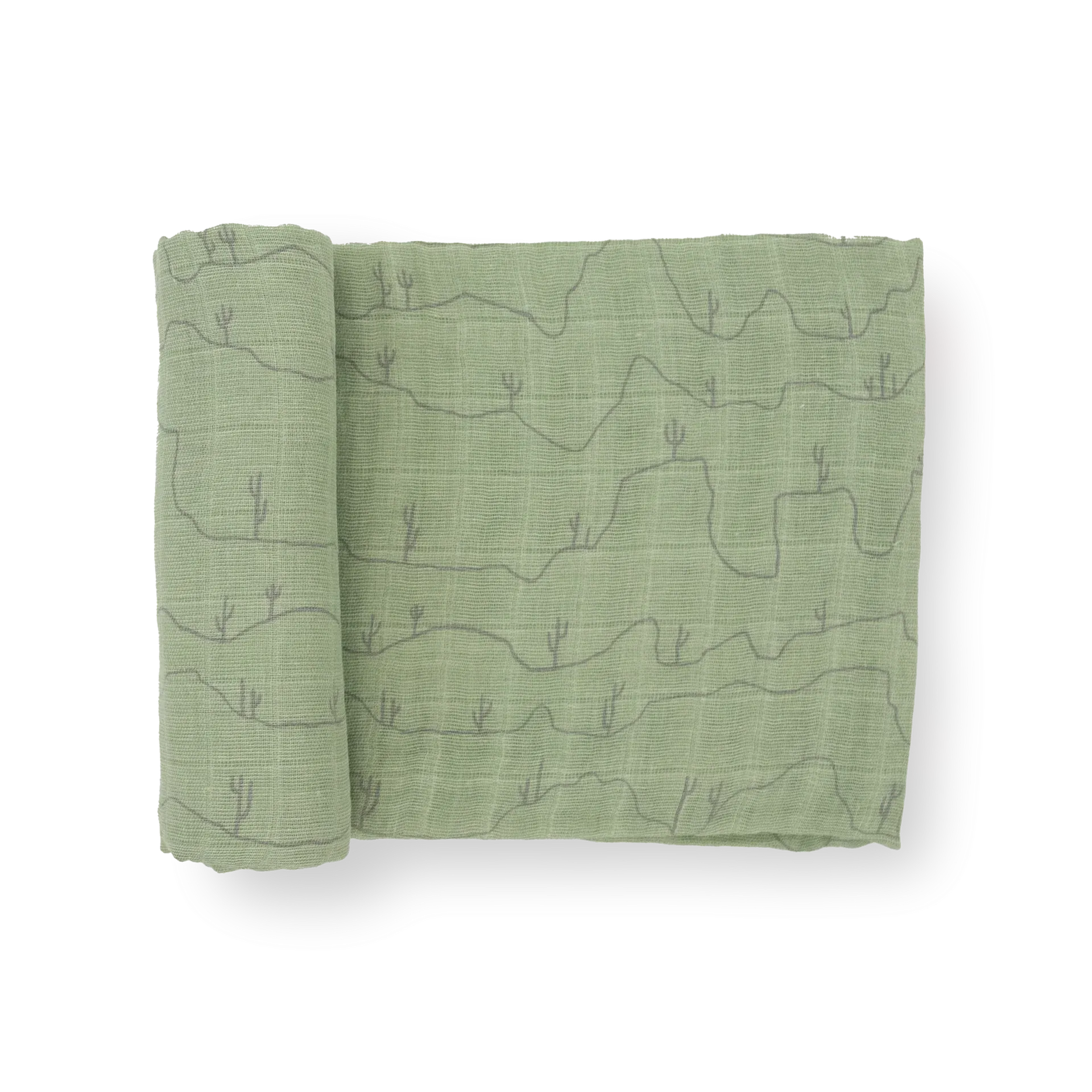 Little Unicorn Single Cotton Muslin Swaddle | Cactus Lines