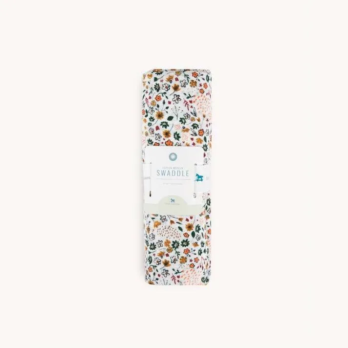 Little Unicorn Single Cotton Muslin Swaddle | Pressed Petals