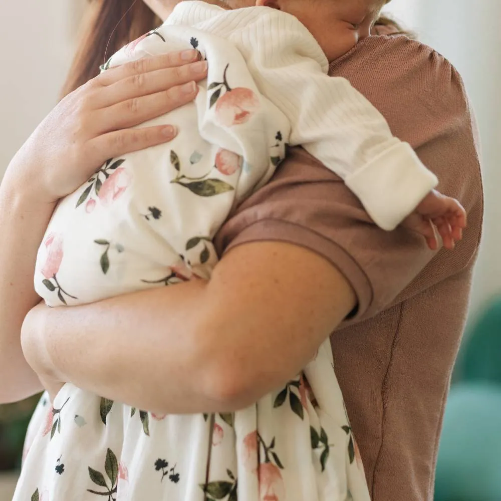 Little Unicorn Stretch Knit Hat & Swaddle Set | Watercolour Rose