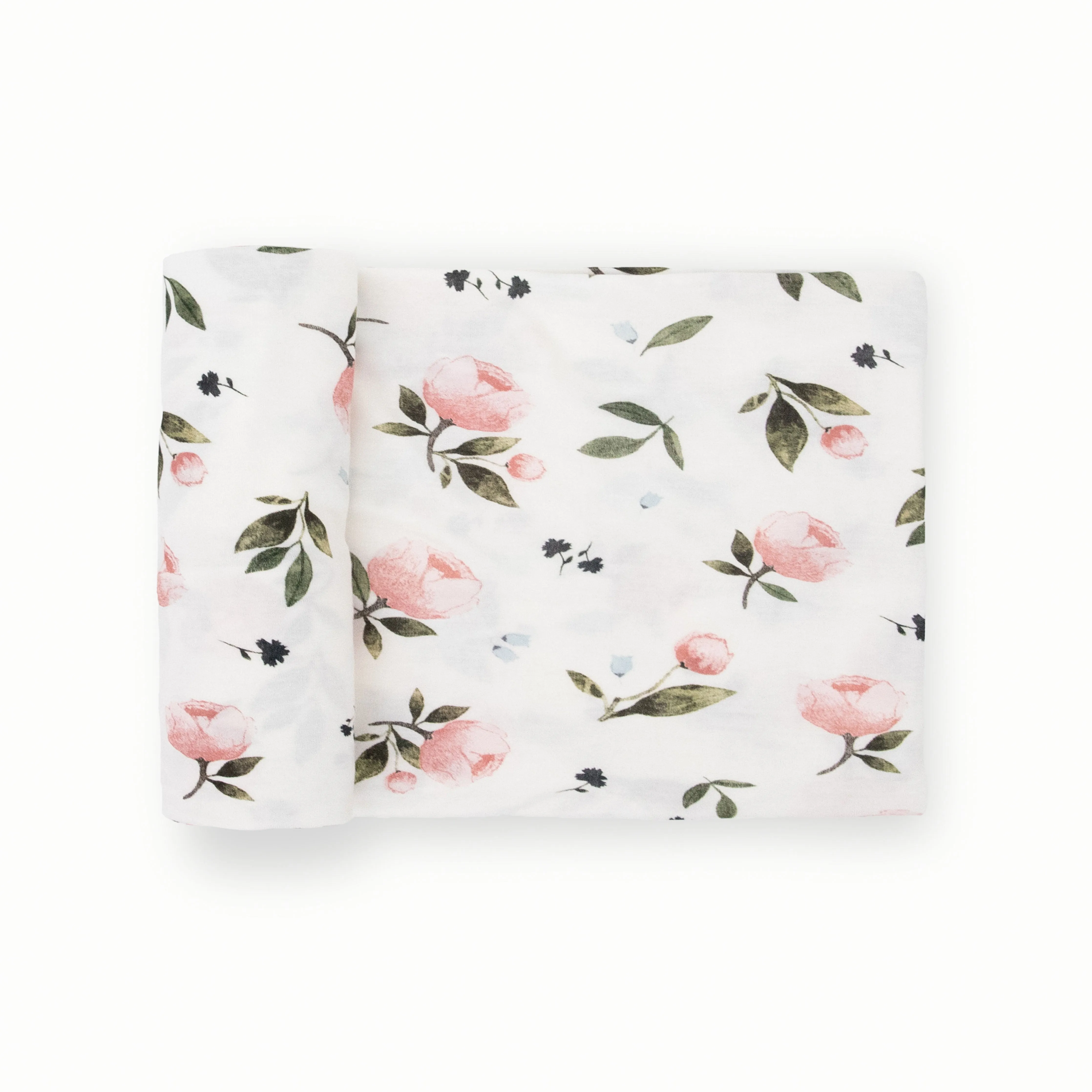 Little Unicorn Stretch Knit Hat & Swaddle Set | Watercolour Rose