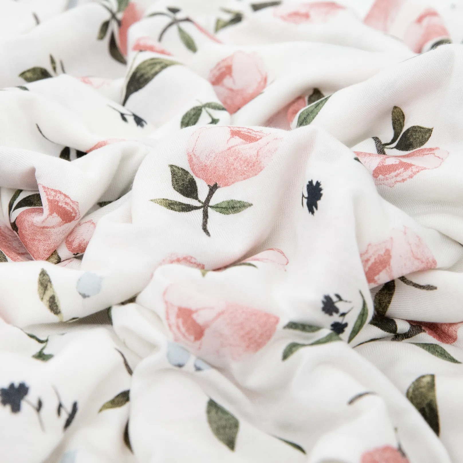 Little Unicorn Stretch Knit Hat & Swaddle Set | Watercolour Rose