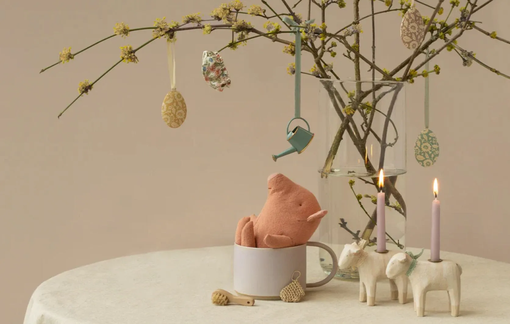 Maileg Easter | Egg Ornament | Flowers YELLOW