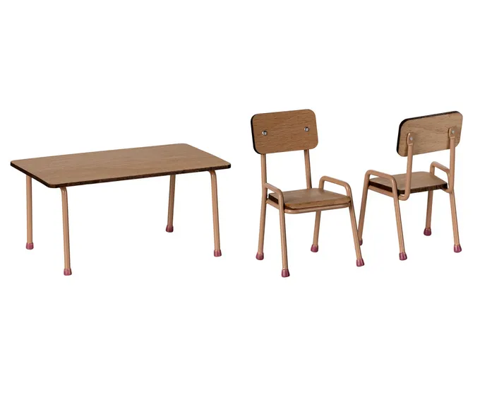 Maileg Furniture MOUSE - Table and Chair Set Dark Powder