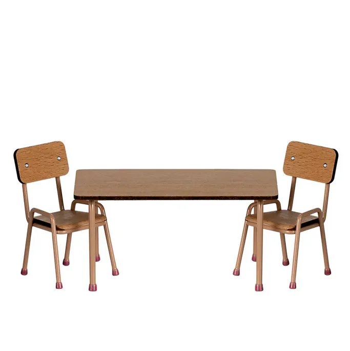 Maileg Furniture MOUSE - Table and Chair Set Dark Powder