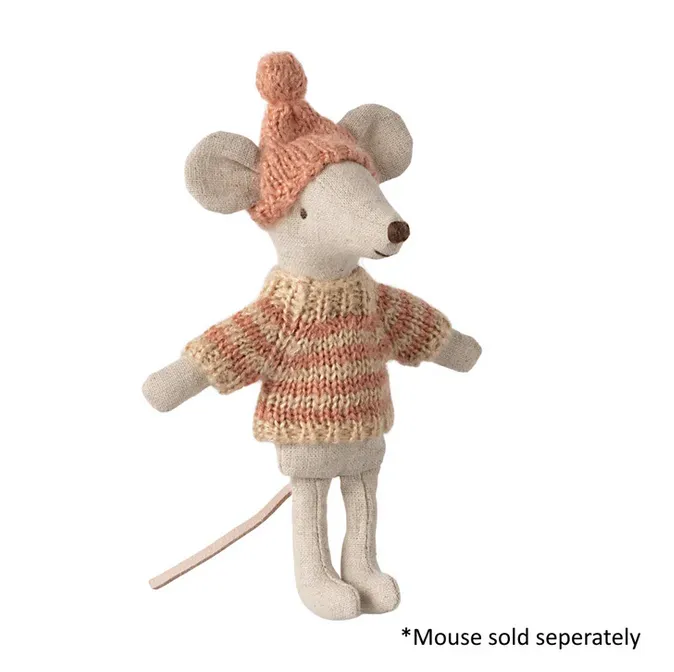 Maileg Mouse Clothing | Knitted Sweater and Hat for Big Sister Mouse