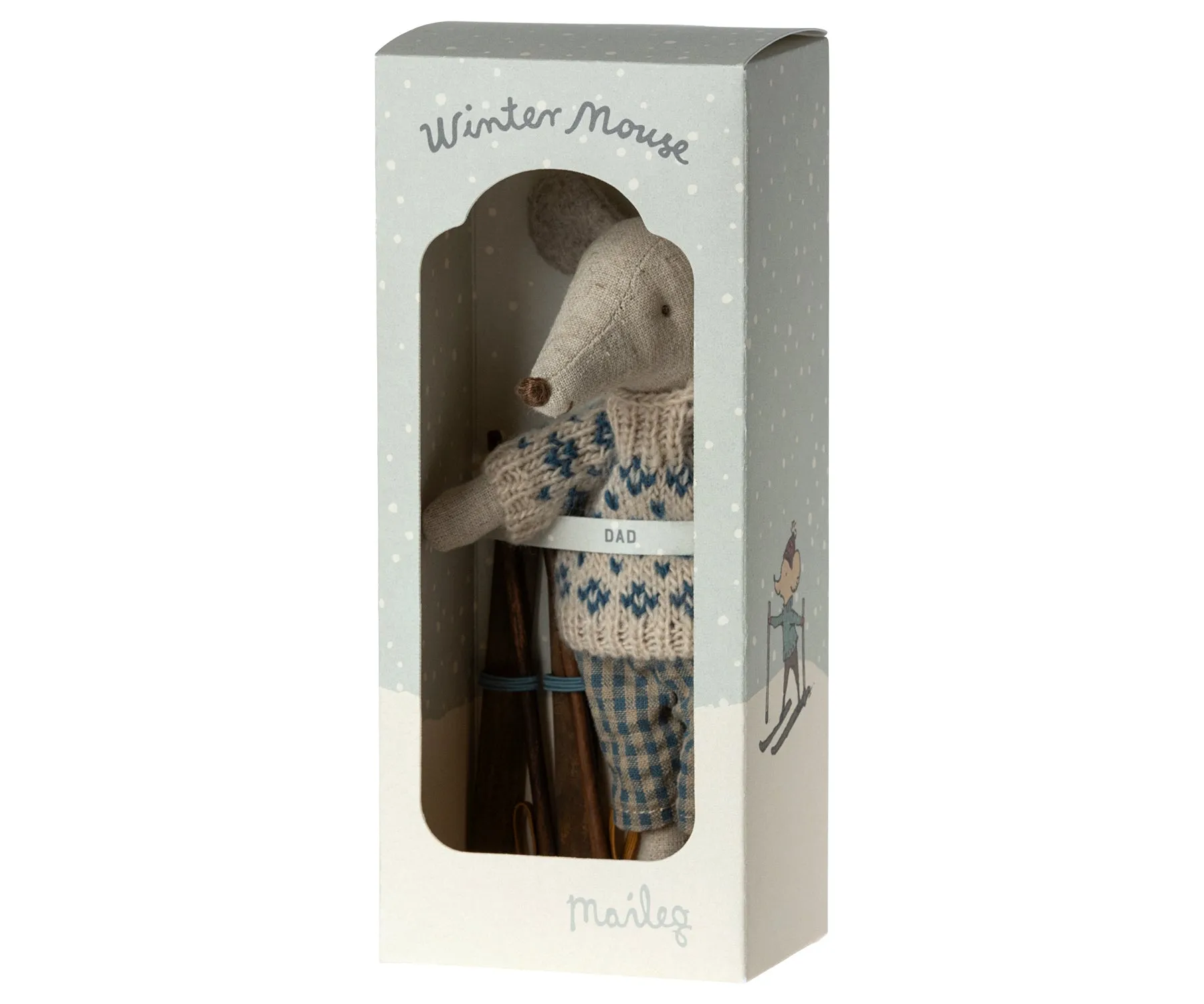 Maileg Mouse | Winter Mouse with Skis Dad