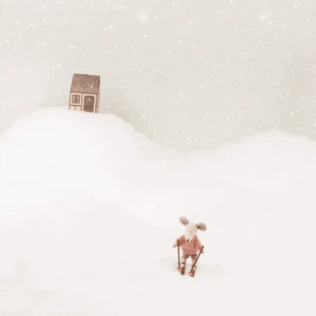 Maileg Mouse | Winter Mouse with Skis Dad