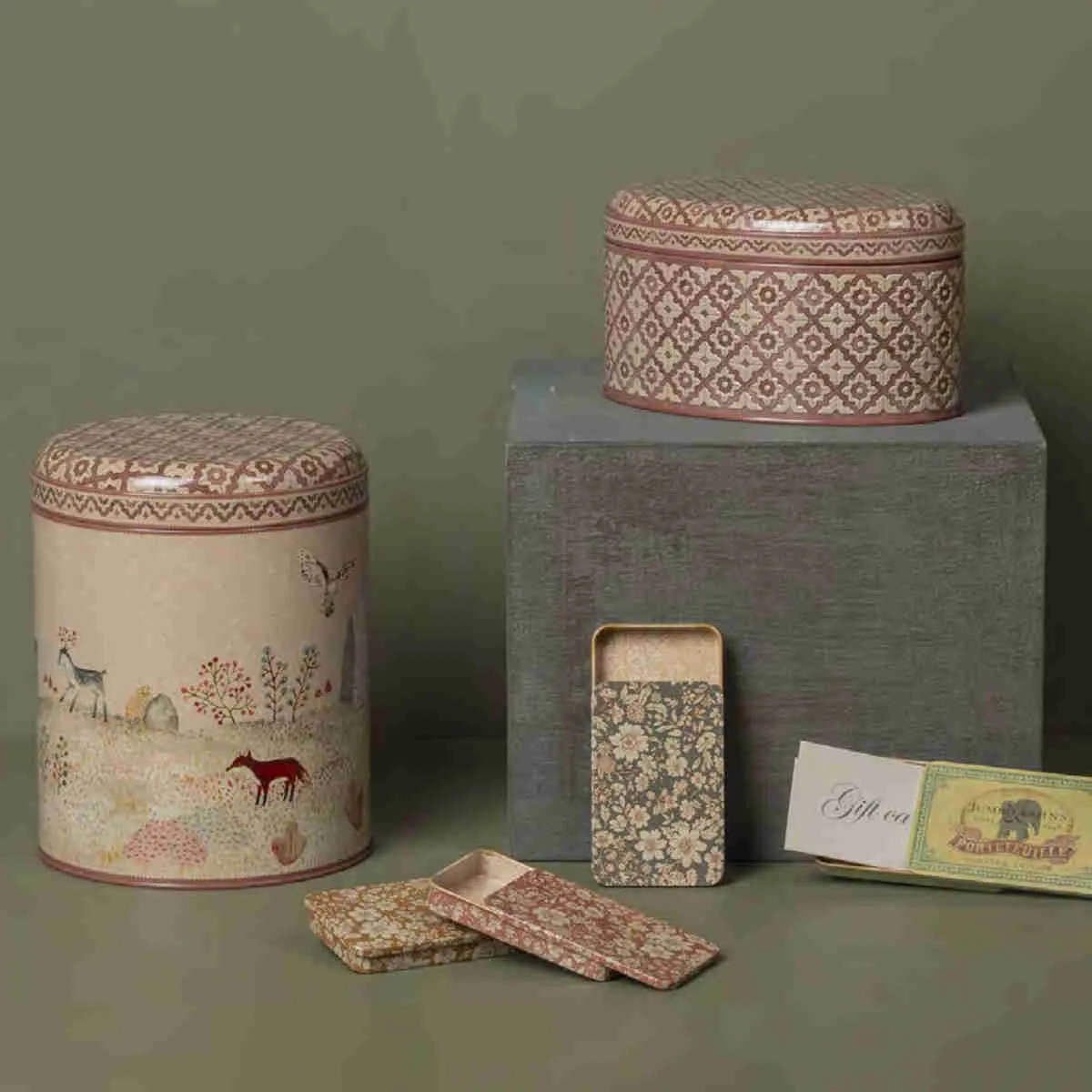 Maileg Winter Wonderland Metal Box 2pcs Set