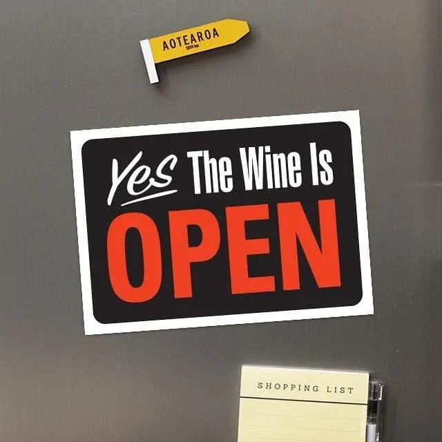MARKET DAY - Wine is Open Fridge Magnet – Made in New Zealand
