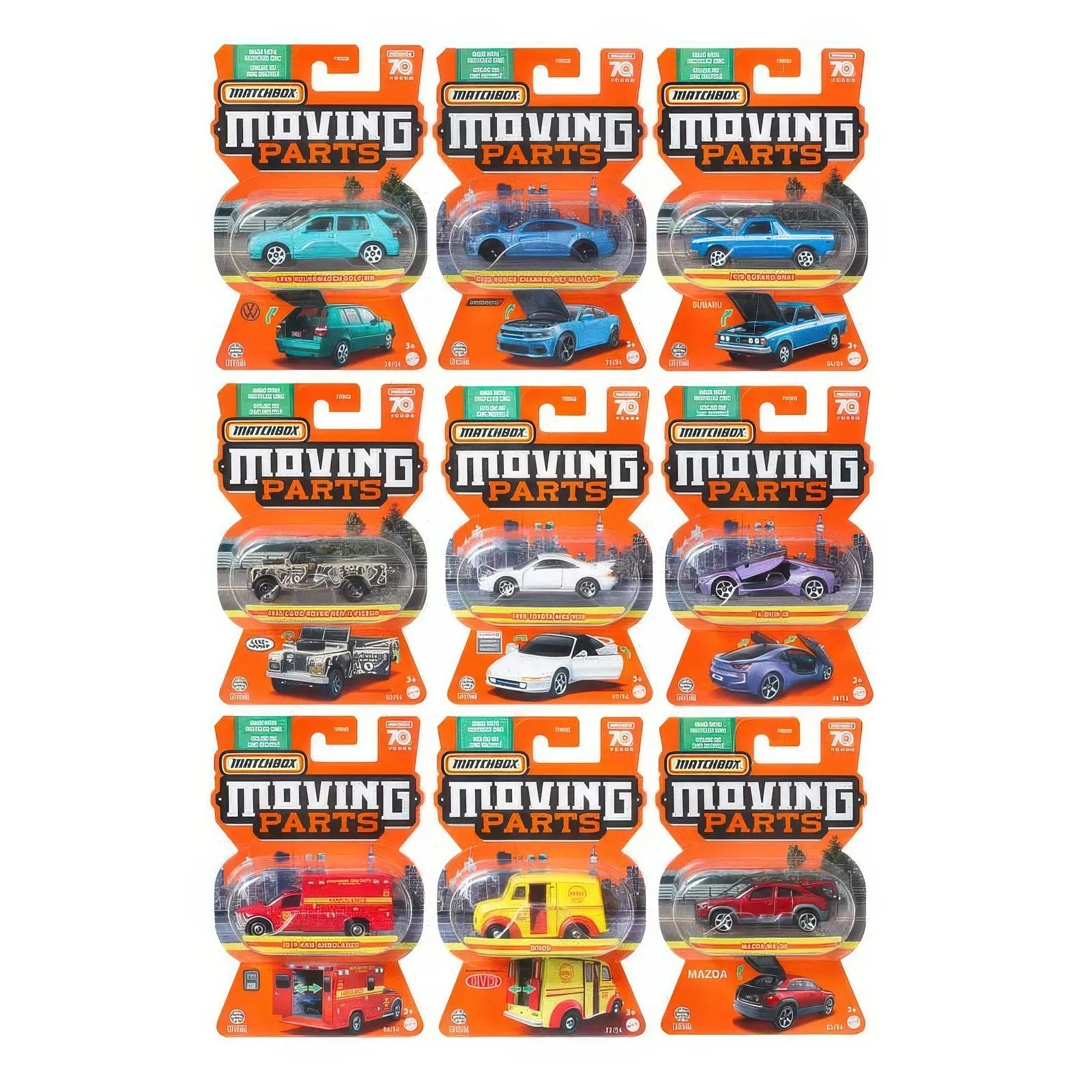 Matchbox 1:64 Car Moving Parts - Assorted