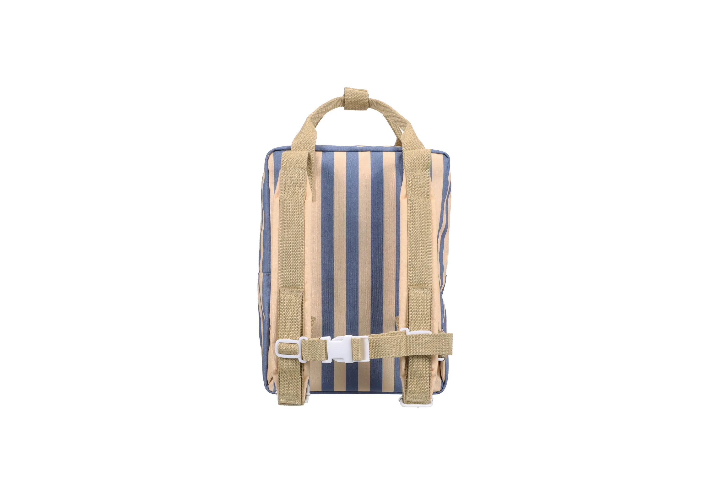 Medium Backpack Wonders | Stripes Blue Whale   Sandy Yellow