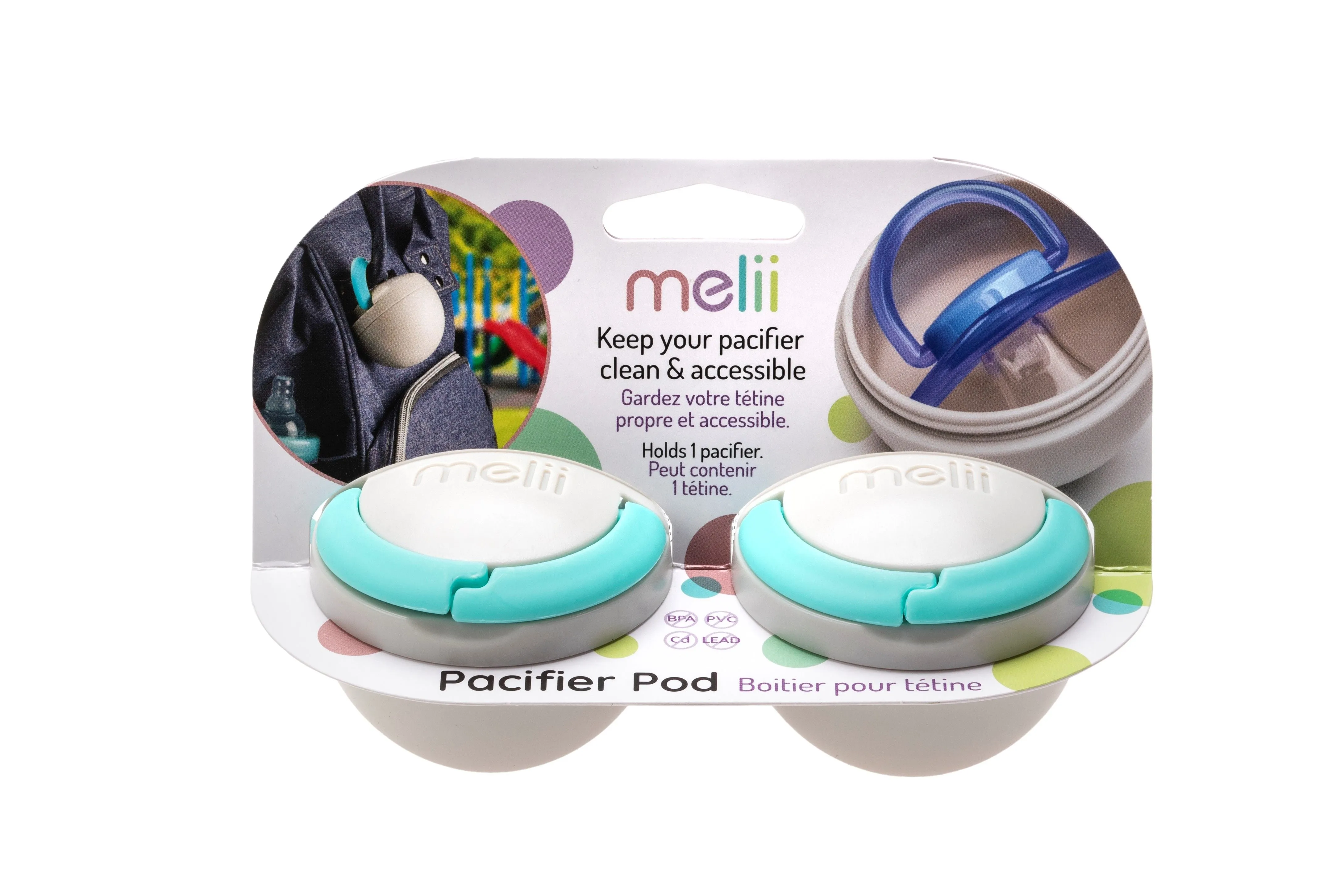 Melii Pacifier Pod 2 Pack - Blue
