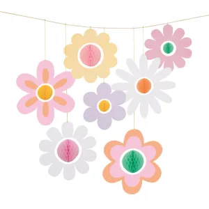 Meri Meri Garland | Groovy Flower Hanging Decorations x7