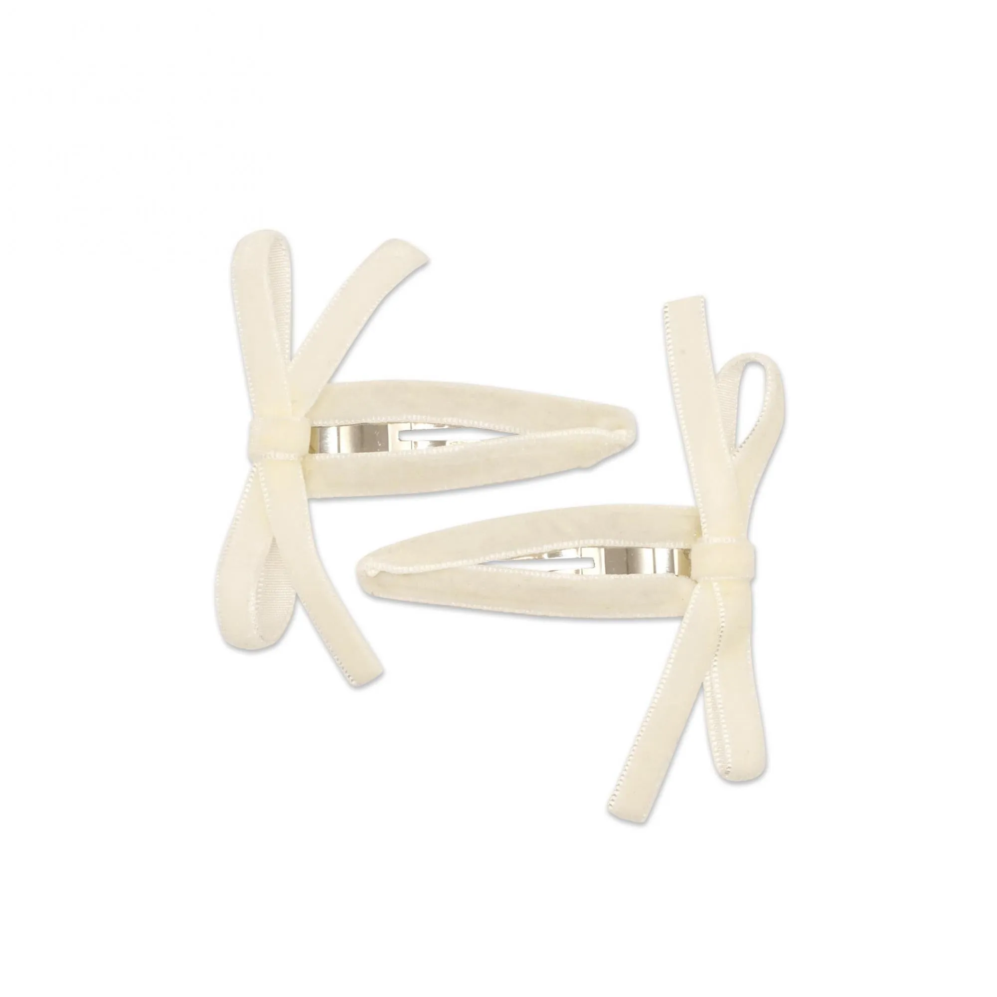Milk x Soda Hair Clip | Pam Velvet Bow | White