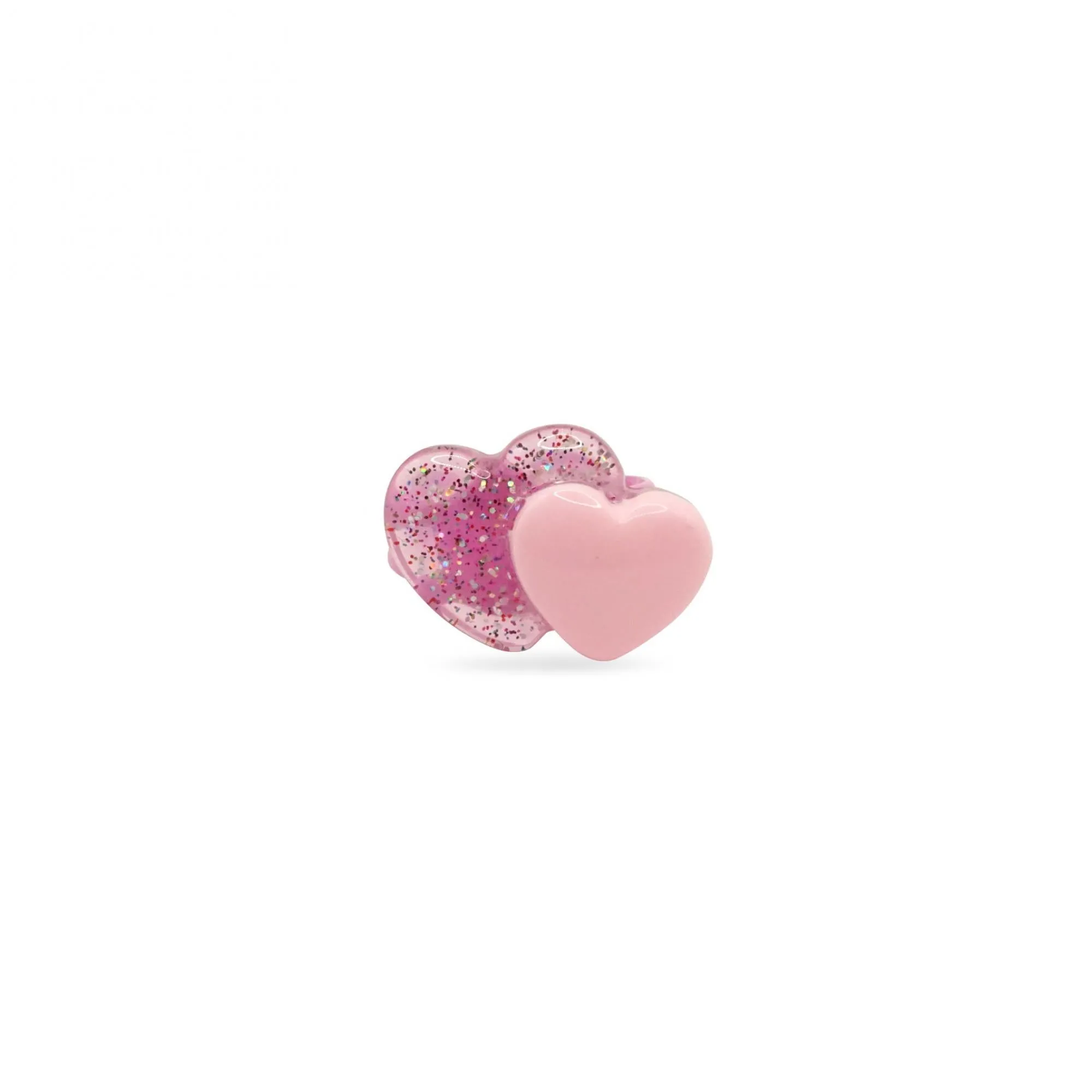 Milk x Soda Ring | Kawaii Double Heart Baby Pink