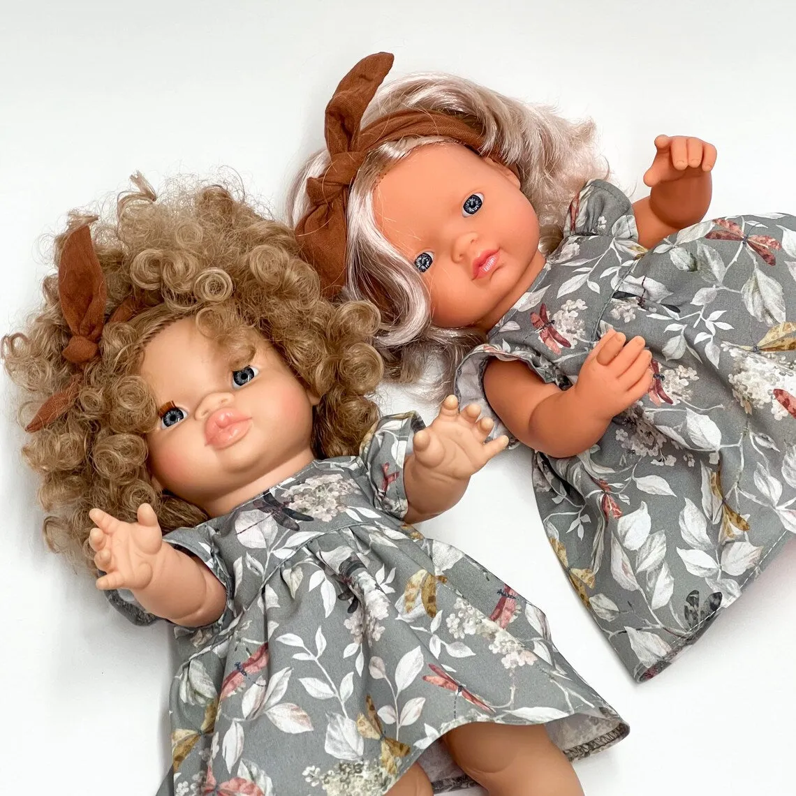 Miniland Doll Clothing 38cm | Dress   Headband | Dragonfly