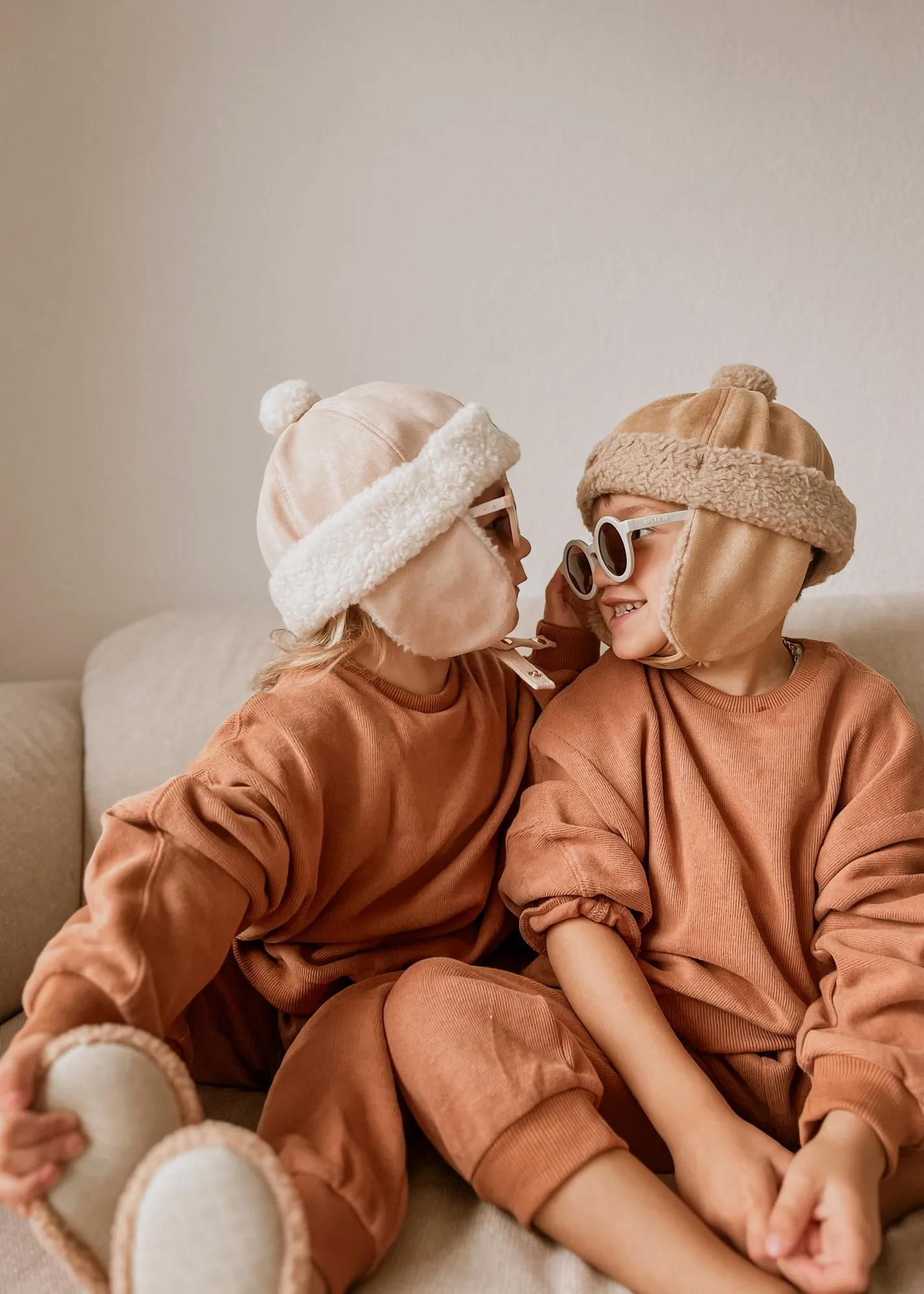 Mrs Ertha Aviator Hat | Blush 3-6Y