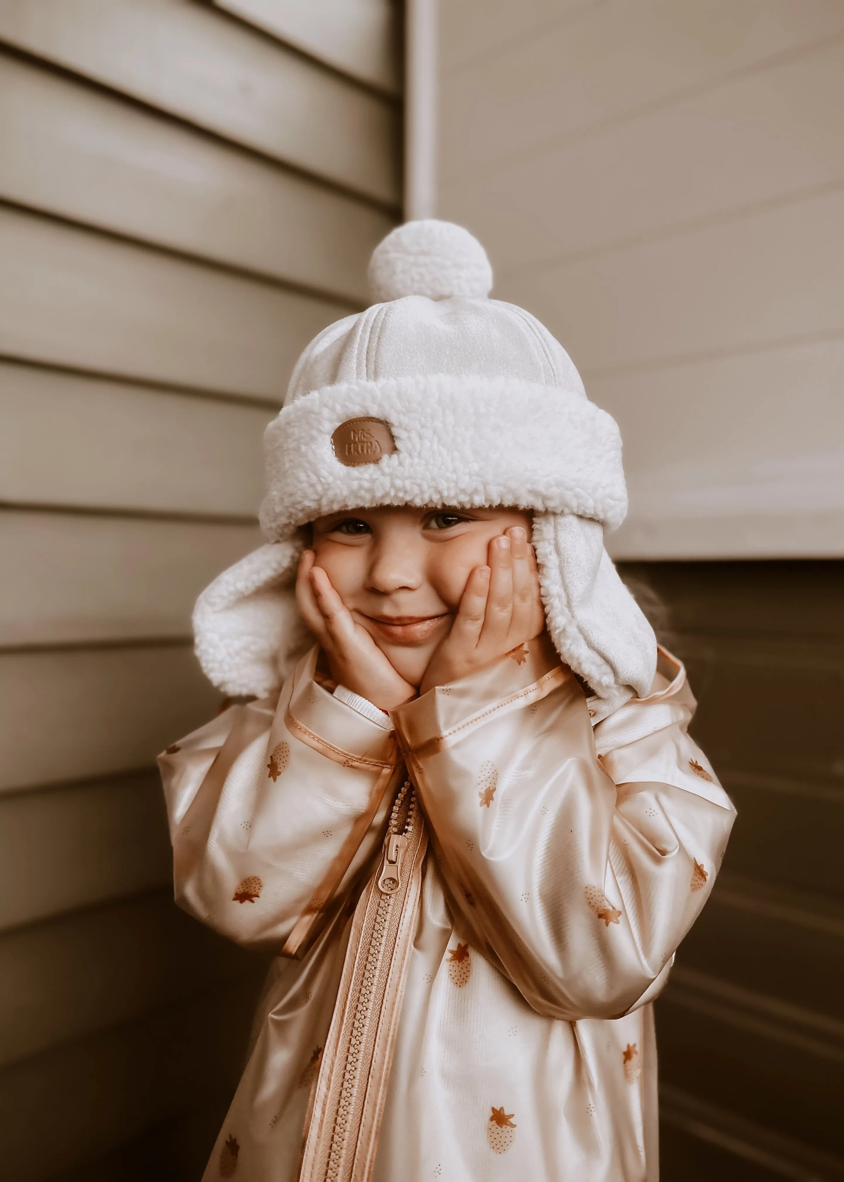 Mrs Ertha Aviator Hat | Ivory 3-6Y