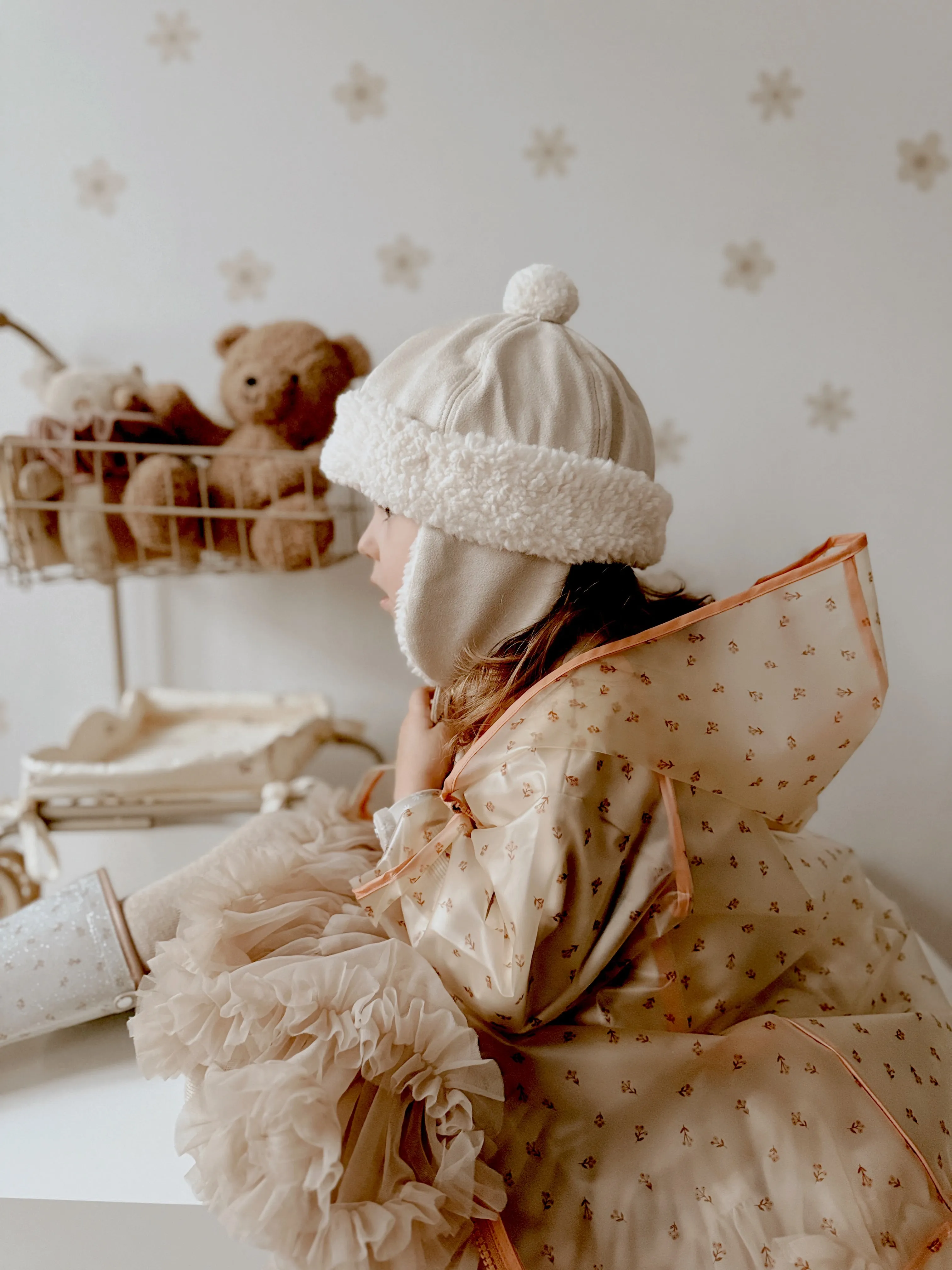 Mrs Ertha Aviator Hat | Ivory 3-6Y