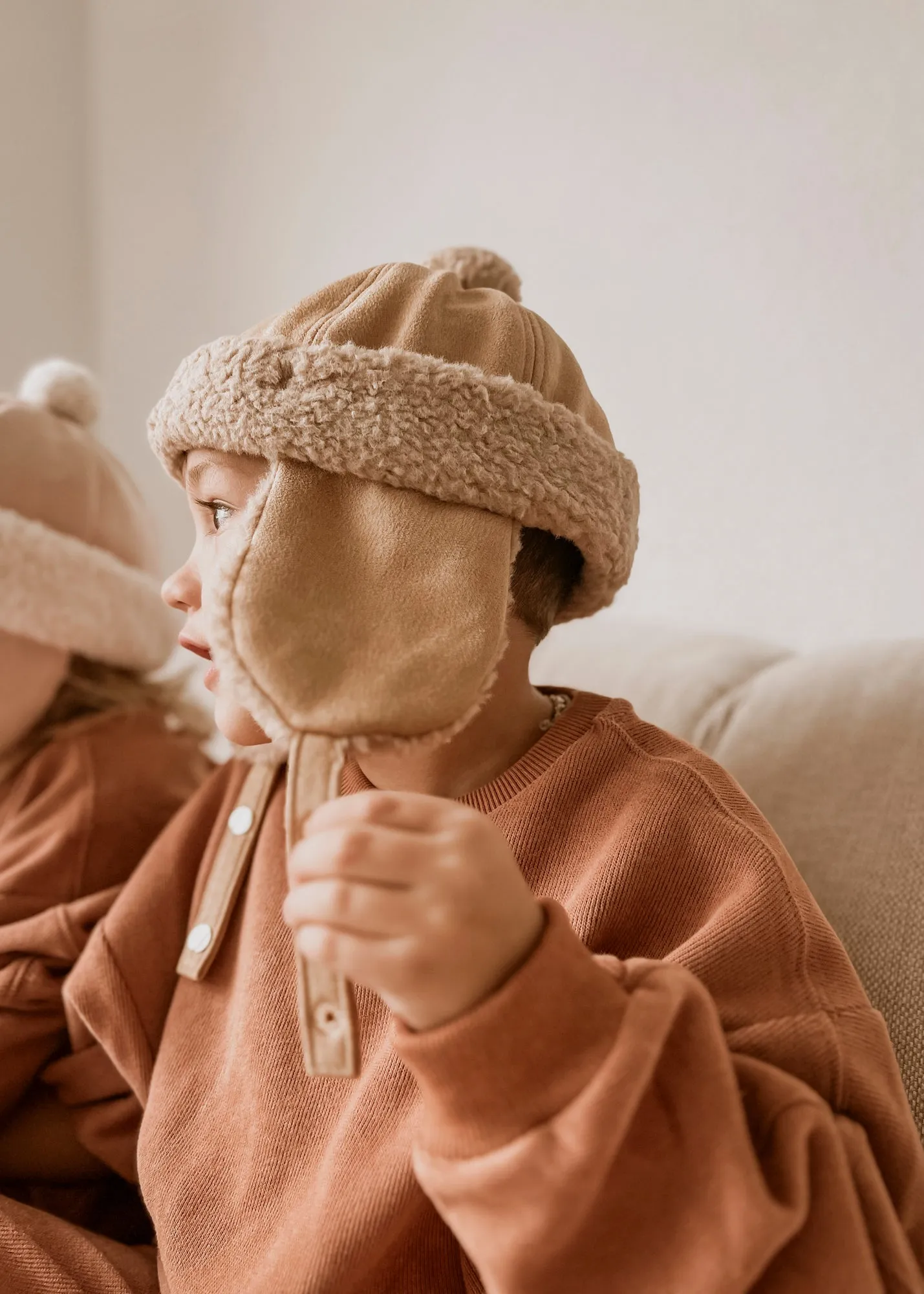 Mrs Ertha Aviator Hat | Peanut 3-6Y