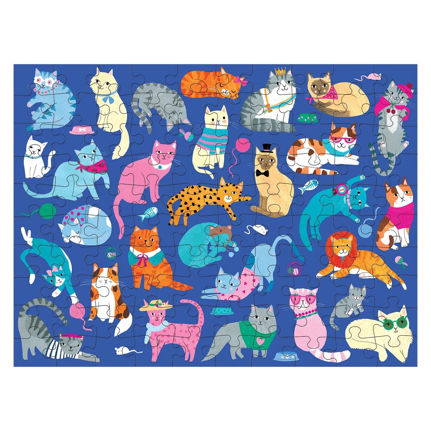 Mud Puppy 100 Piece Double-Sided Puzzle | Cats & Dogs