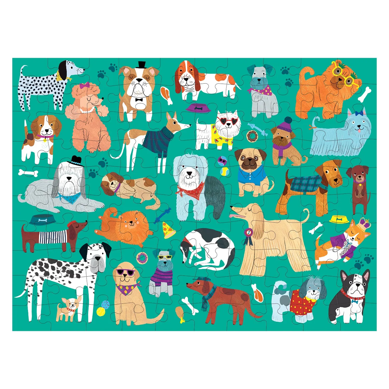 Mud Puppy 100 Piece Double-Sided Puzzle | Cats & Dogs
