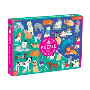 Mud Puppy 100 Piece Double-Sided Puzzle | Cats & Dogs