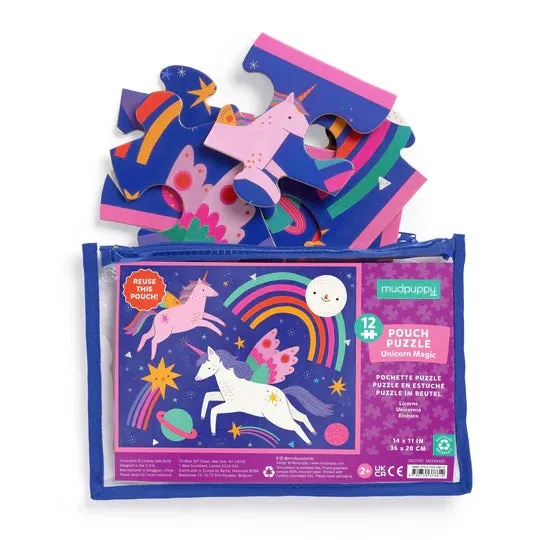 Mud Puppy 12pc Pouch Puzzle | Unicorn Magic