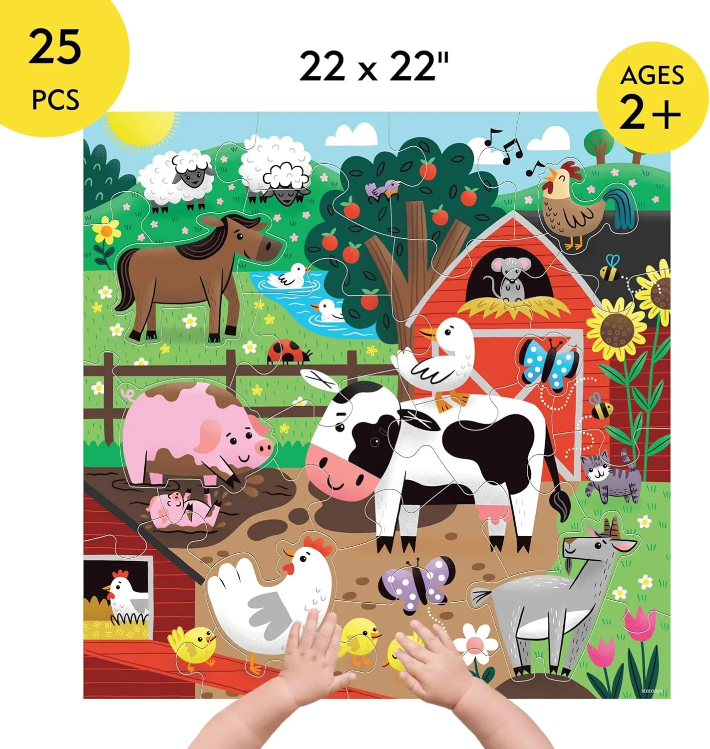 Mud Puppy 25pc FLOOR Puzzle | Farm Friends