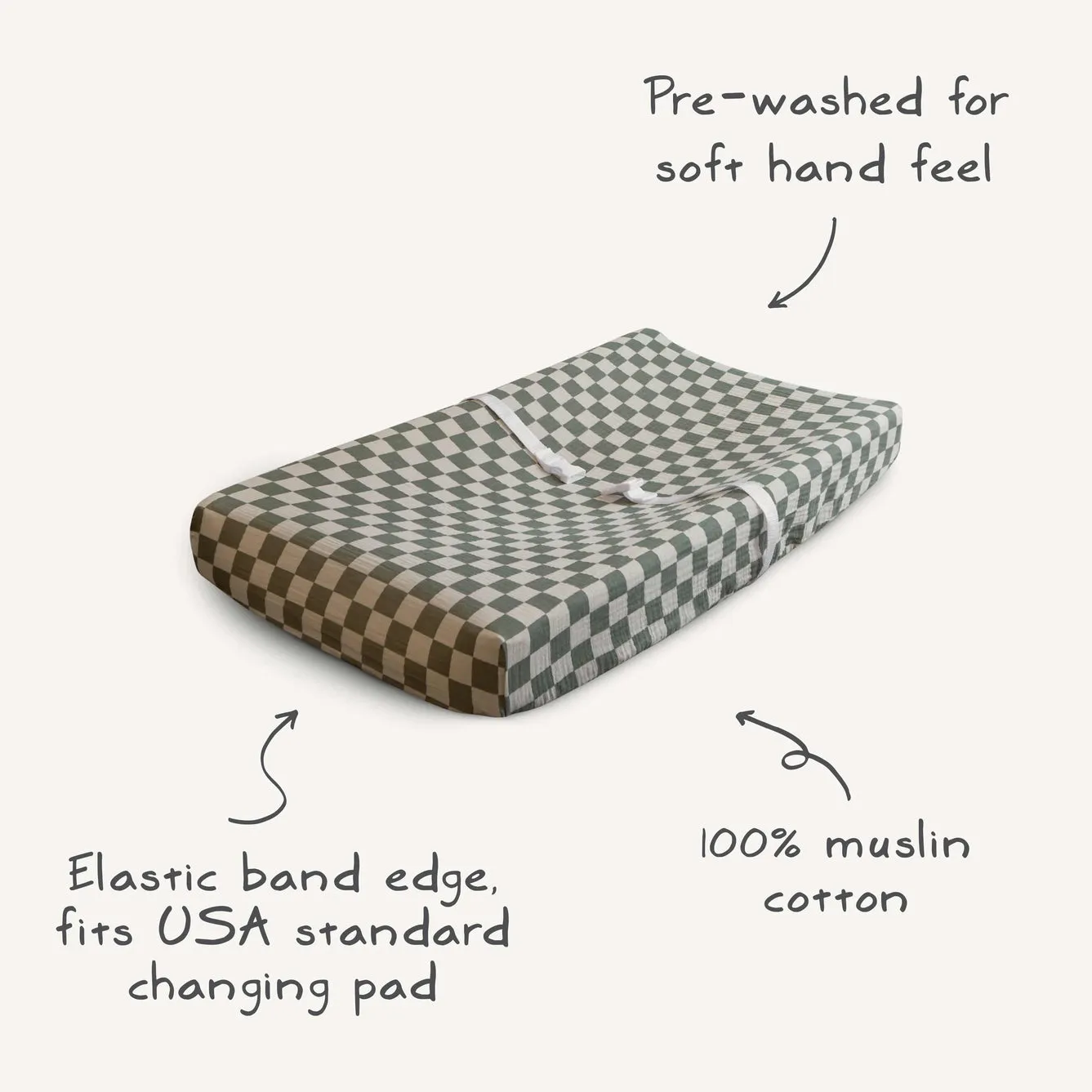 Mushie Changing Pad Cover | Blush