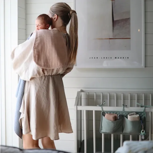 Mushie Crib Pocket | Roman Green