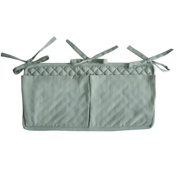Mushie Crib Pocket | Roman Green